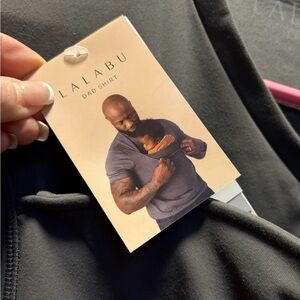 LALABU Men's Short Sleeve Dad Shirt in Charcoal Gray SIZE LARGE BRAND NEWw/TAGS!
